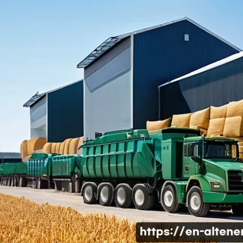 바이오매스 에너지 비용 - A detailed industrial biomass energy production facility in a rural American setting during harvest ...