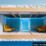 Home 23 건축물 에너지 소비 절감 - A modern residential building retrofit scene showcasing the application of advanced aerogel insulati...